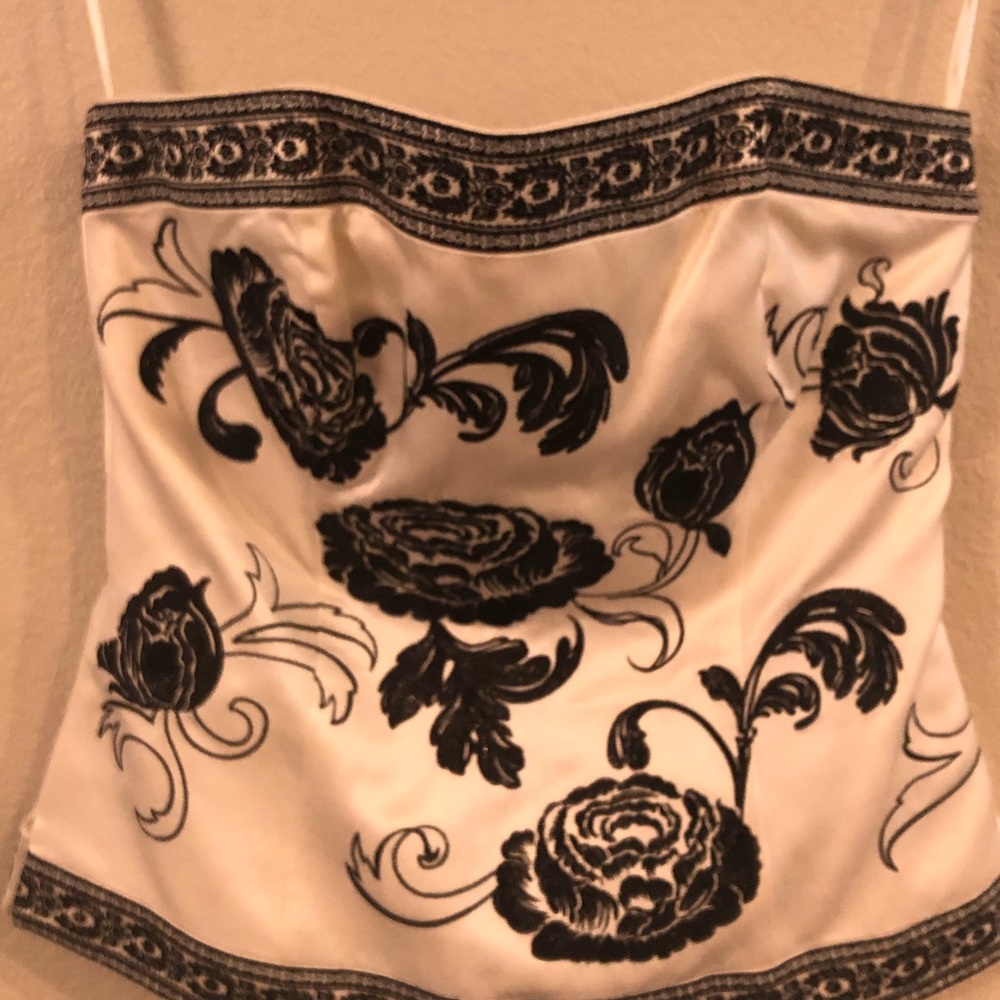 Black and white corset